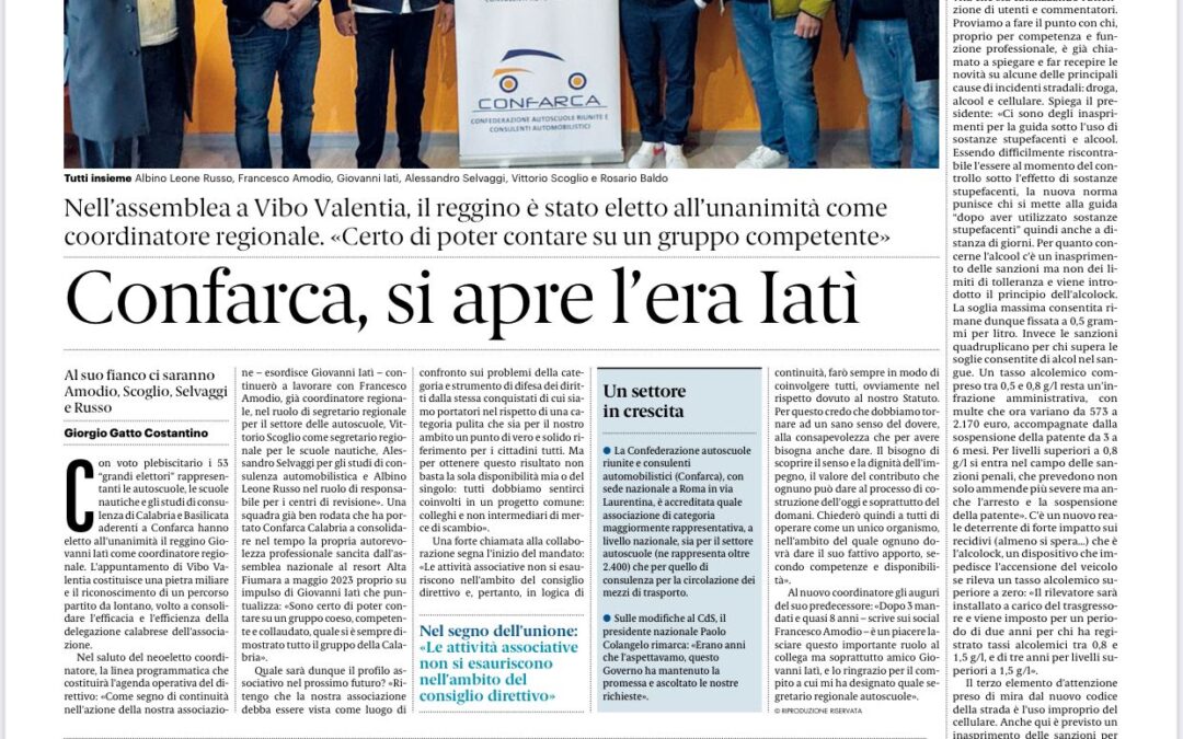 Elezioni Confarca